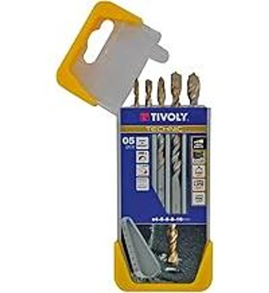 TIVOLY Set 5 Punte Calcestruzzo SLR Ø 4-10mm Alta Prestazione Professionali