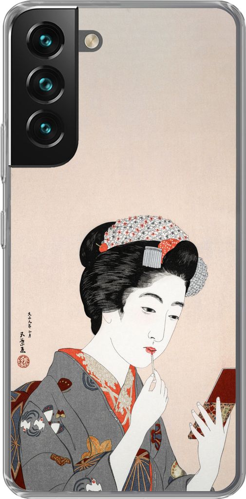 MuchoWow Handyhülle Schutzhülle Hülle für Telefoonhoesje Samsung Galaxy S22 Plus Japanisch - Frau - Make-up - Altmodisch Silikon Softcase Han...