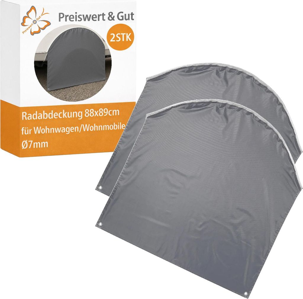 Radabdeckung Wohnwagen 2er Set 88x89cm für  Wohnmobil Produktbild 