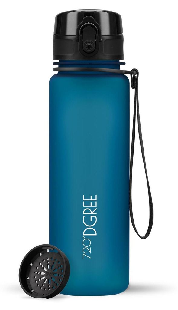 720°DGREE Trinkflasche uberBottle softTouch mit Sieb petrol Produktbild 