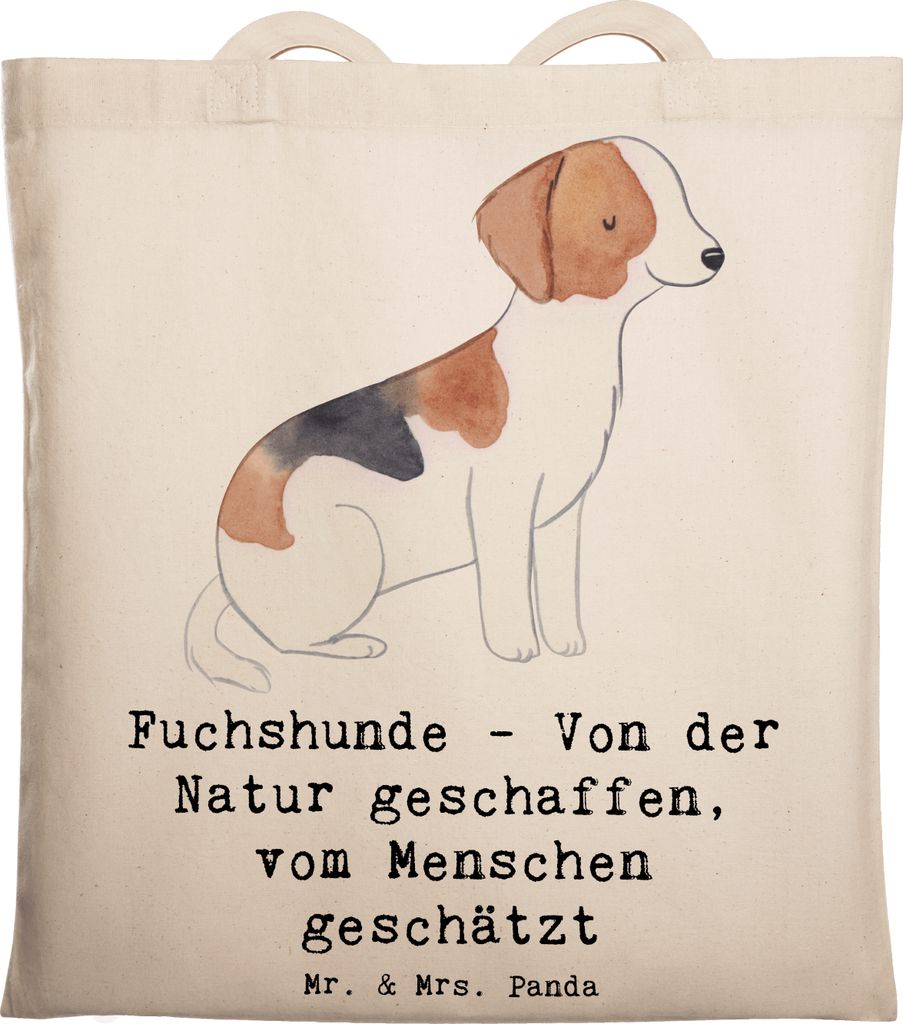 Mr. & Mrs. Panda Schultasche Fuchshunde Liebe - Transparent - Geschenk, Foxhound Erziehung, Einkaufstasche, Shopping Tasche, Hunderassen Vielfalt, ...