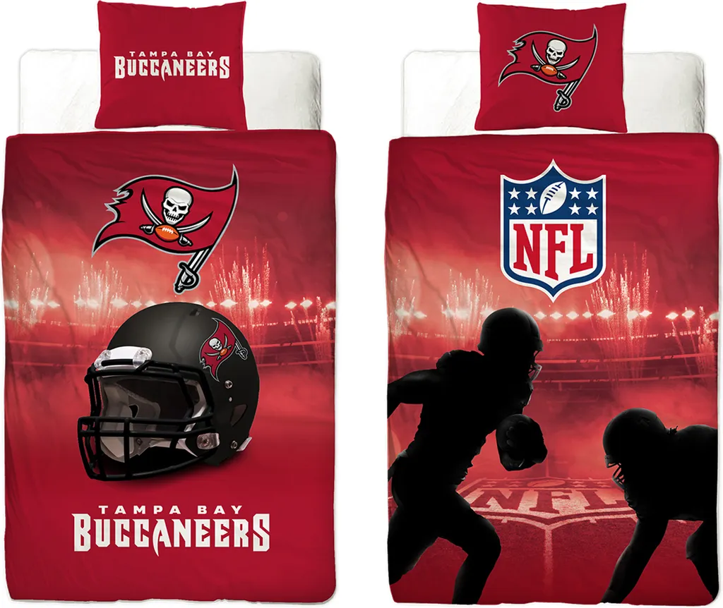 Set Letto NFL Tampa Bay Buccaneers | Cotone Renforcé 135x200cm