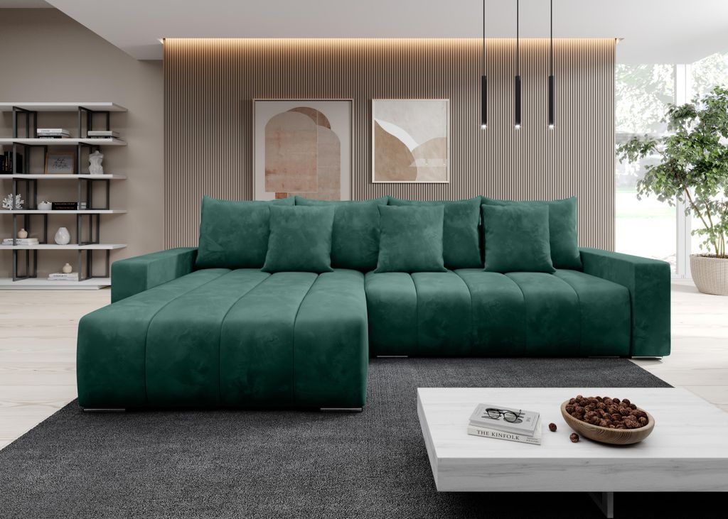 FurMeb24 ECKSOFA NAVO mit Schlaffunktion und bettkasten 278 Produktbild 