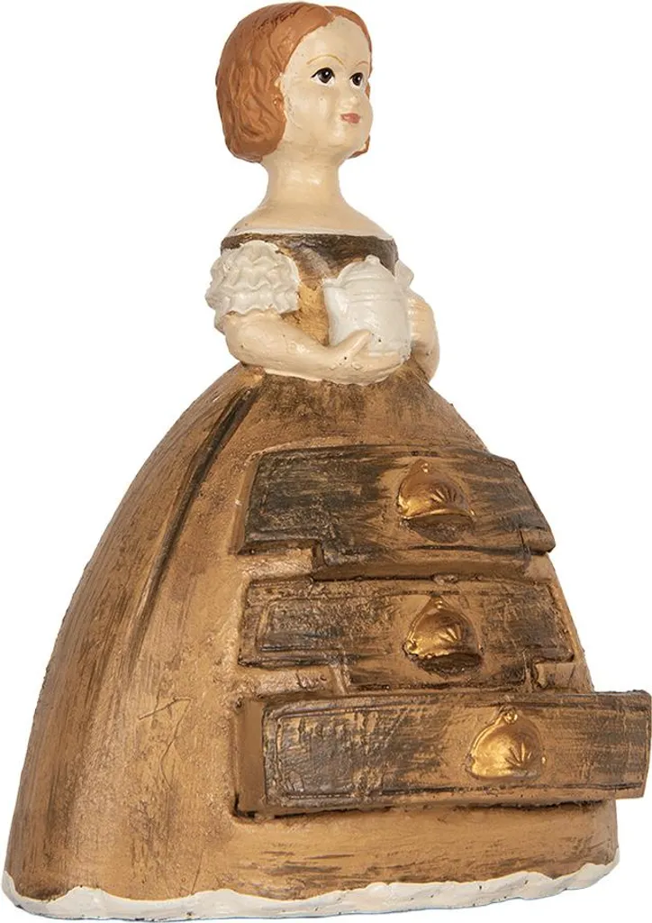 Statuette Décorative Femme Clayre & Eef Marron 20cm Objet de Déco Chic - 2