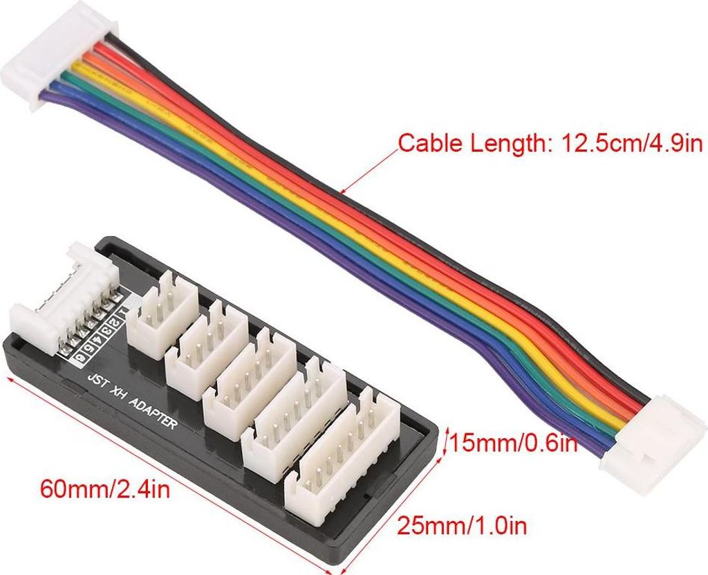 JST XH Adapter Balance Ladeerweiterung für 2S-6S LiPo Akkus – Parallelladung für B6/B6AC/A6 Ladegeräte
