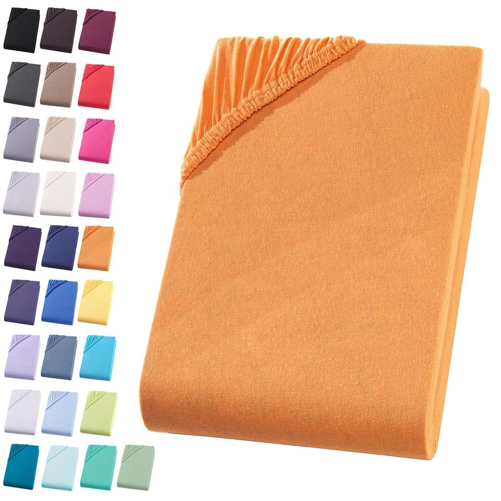 Jersey Spannbettlaken 140-160x200 cm Spannbettuch 100% Produktbild 