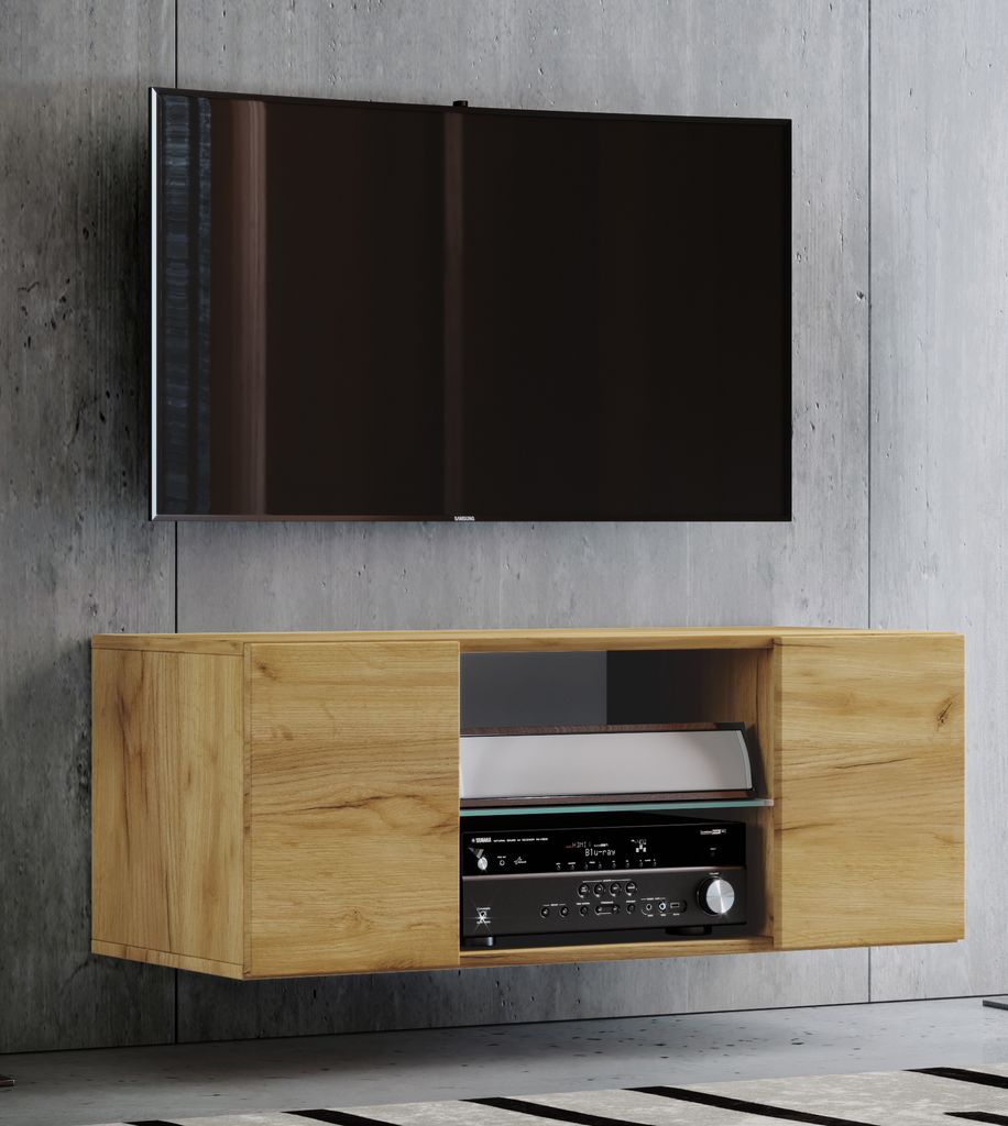 VCM TV Möbel | Wandboard | Lowboard hängend | Maße H. 40 x B. 95 x T. 36 cm | Wandschrank - Jusa