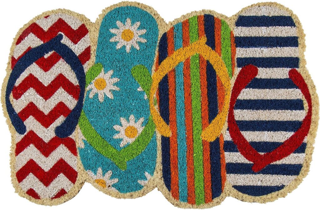 OOTB deurmat in de vorm van slippers, ongeveer 60 x 40 cm Productafbeelding 