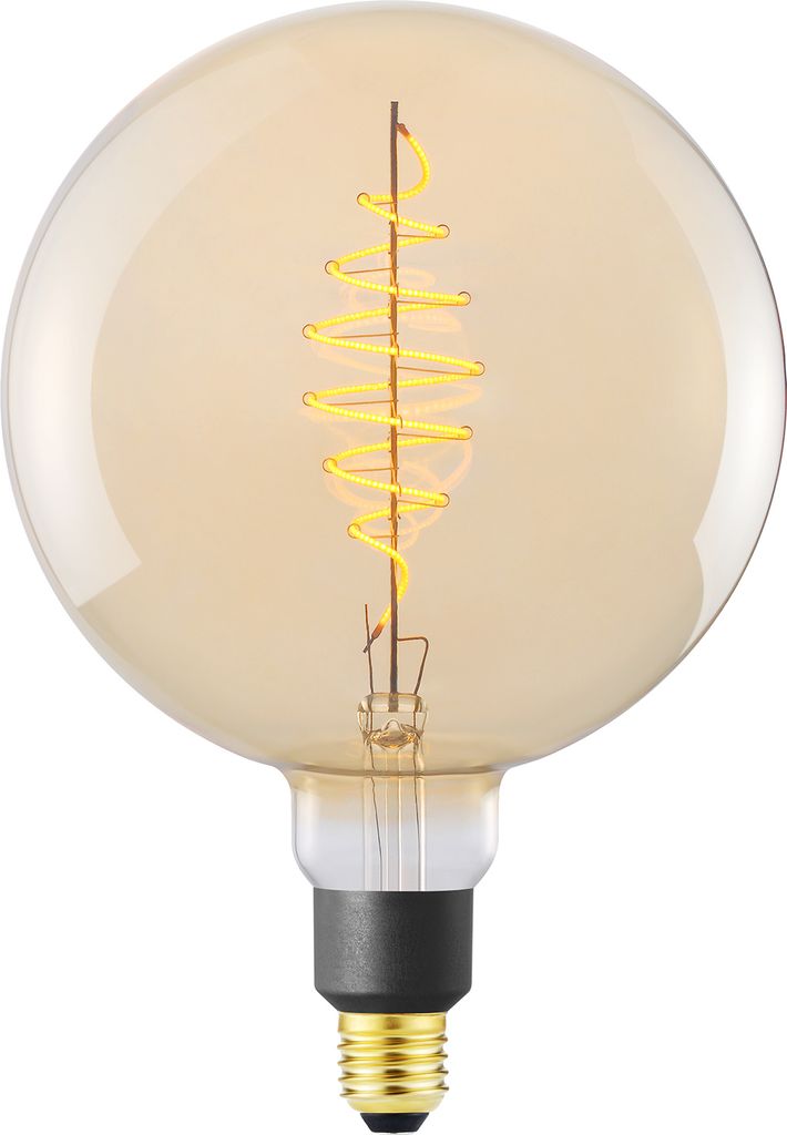 SYLVANIA Glühbirne E27 Vintage | Retro LED dimmbar | Warmweiß 2000K mit Fillament | Kugel Form | Leuchtmittel mit App, Alexa, Siri steuerbar