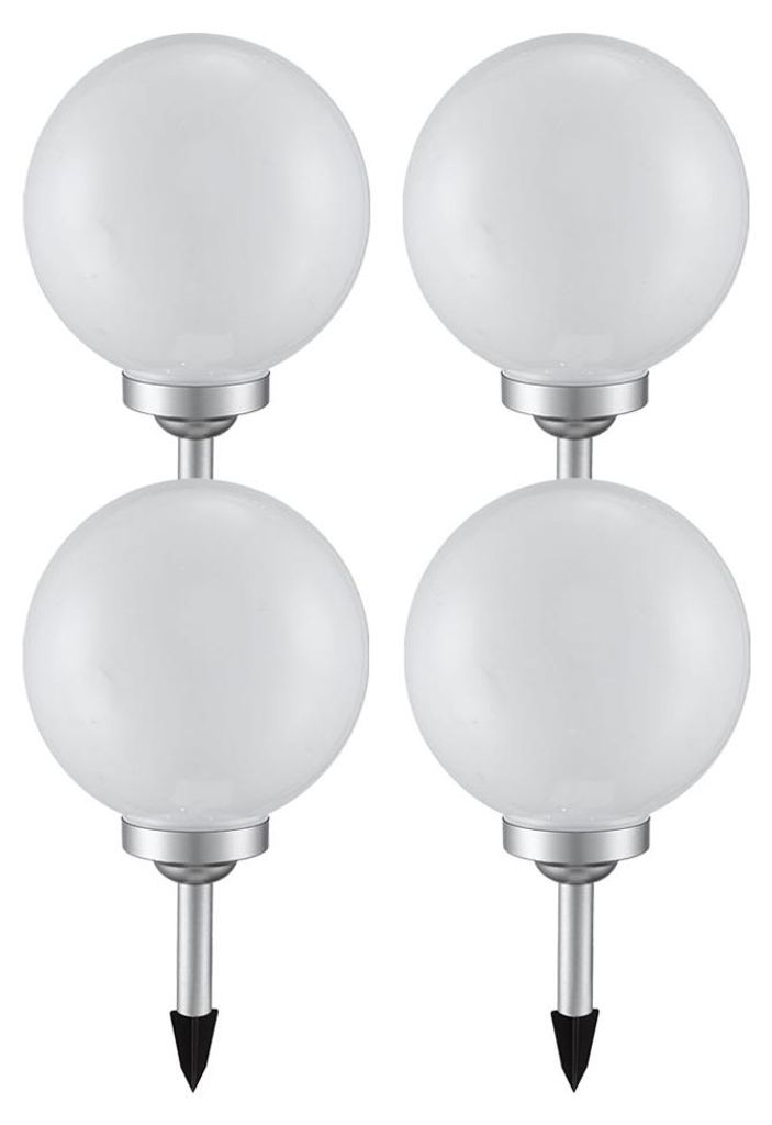 4er Set LED Solar Kugel Stecklampen Durchmesser 20 cm, Produktbild 