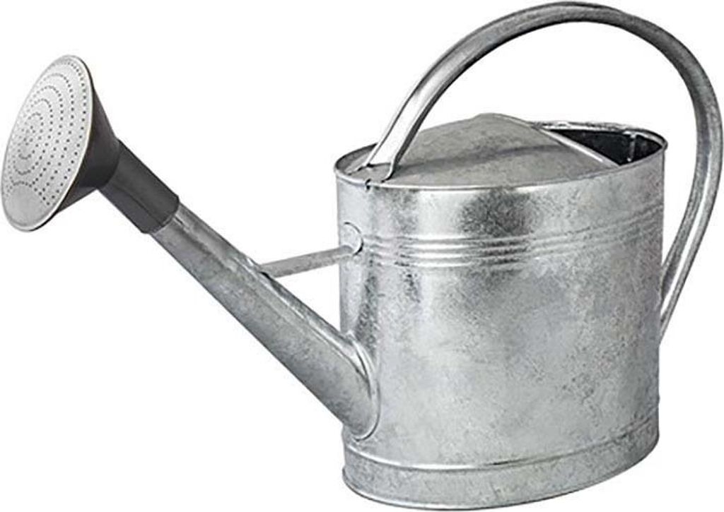 Gießkanne aus verzinktem Stahl mit Brause 13 Liter