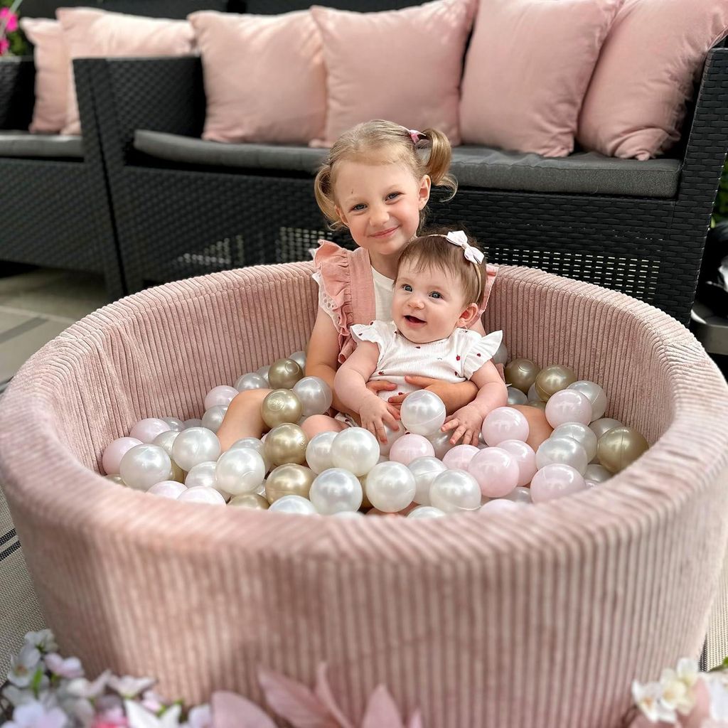 MISIOO Piscine à Balles Fleur 95 X 30 Cm – 400 Balles Offertes, Jeu Sensoriel Pour Bébé Dès 1 An