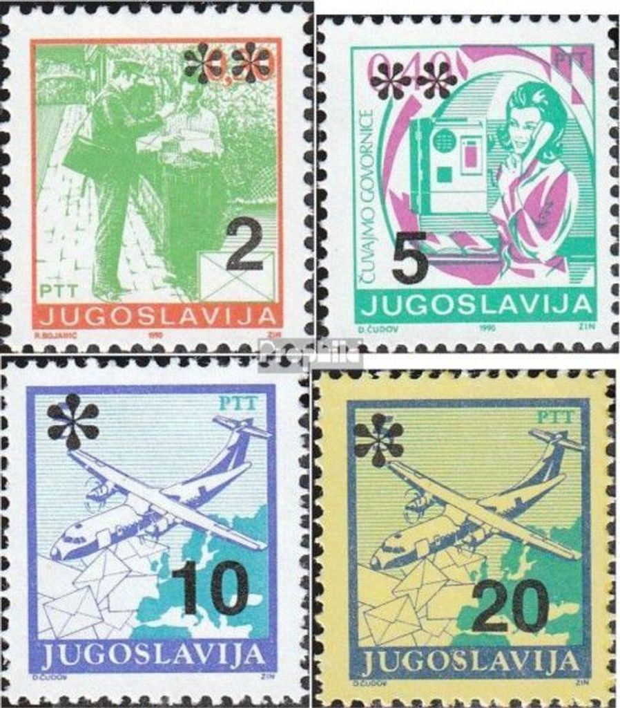 Briefmarken Jugoslawien 1992 Mi 2565-2568 (kompl.Ausg.) postfrisch Freimarken: Postdienst