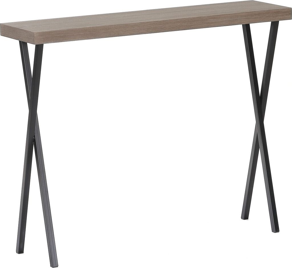Konsolentisch Apollo, 100x25x80cm helles Eichendekor, braun, Ablage Flur, Wohnzimmer Sideboard