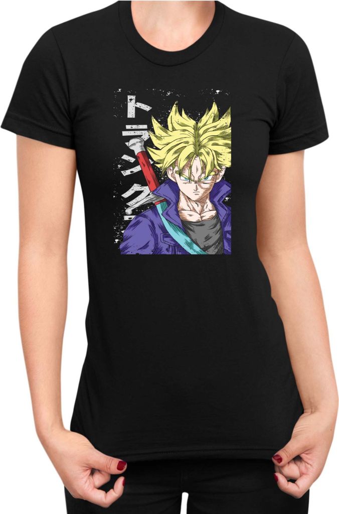 Damen T-Shirt Dragon Anime Manga Ball Z Trunks 01, Lady XS / Schwarz