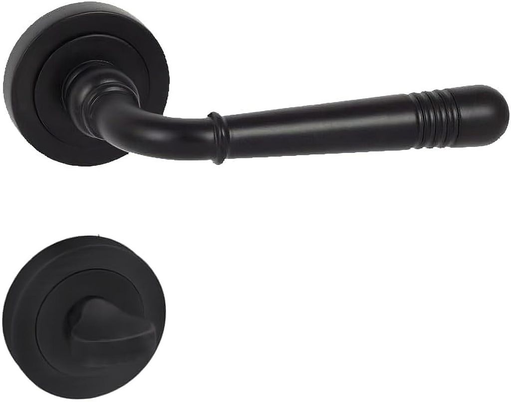 DOMINO Türgriff-Garnitur LOFT WC-Bad Schwarz Produktbild 