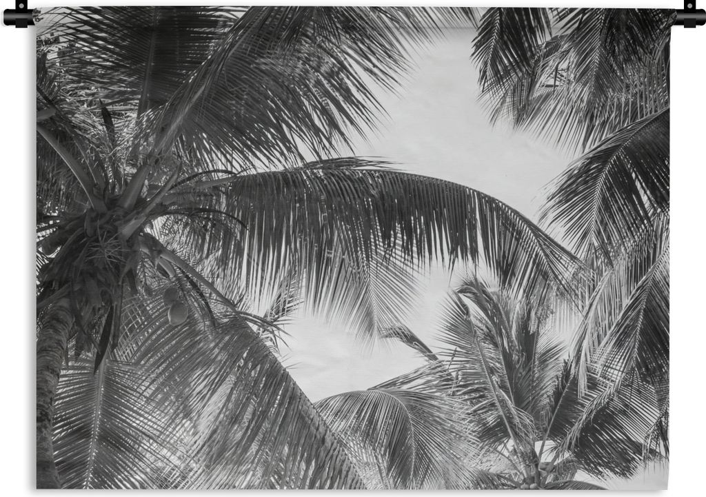 MuchoWow Wandteppich Wandbehang Palmwedel - Vintage - Natur 150x112.50 cm Tapisserie Dekoration Wandtuch - Wanddecke - Wandteppiche