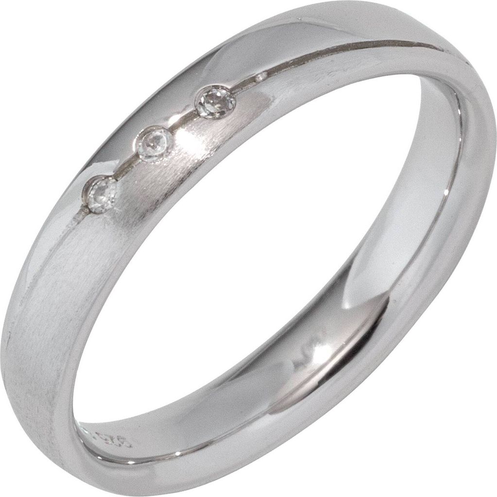 JOBO Partner Ring 925 Sterling Silber rhodiniert mattiert 3 Produktbild 