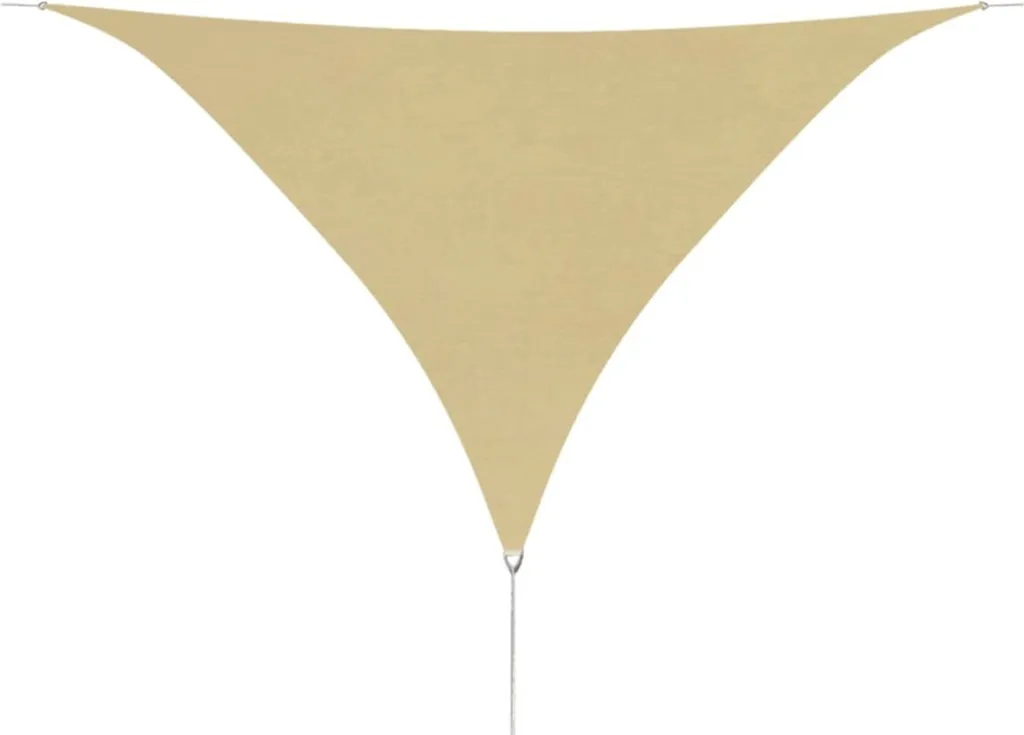 The Living Store Tenda da sole in tessuto Oxford triangolare 5x5x5 m beige