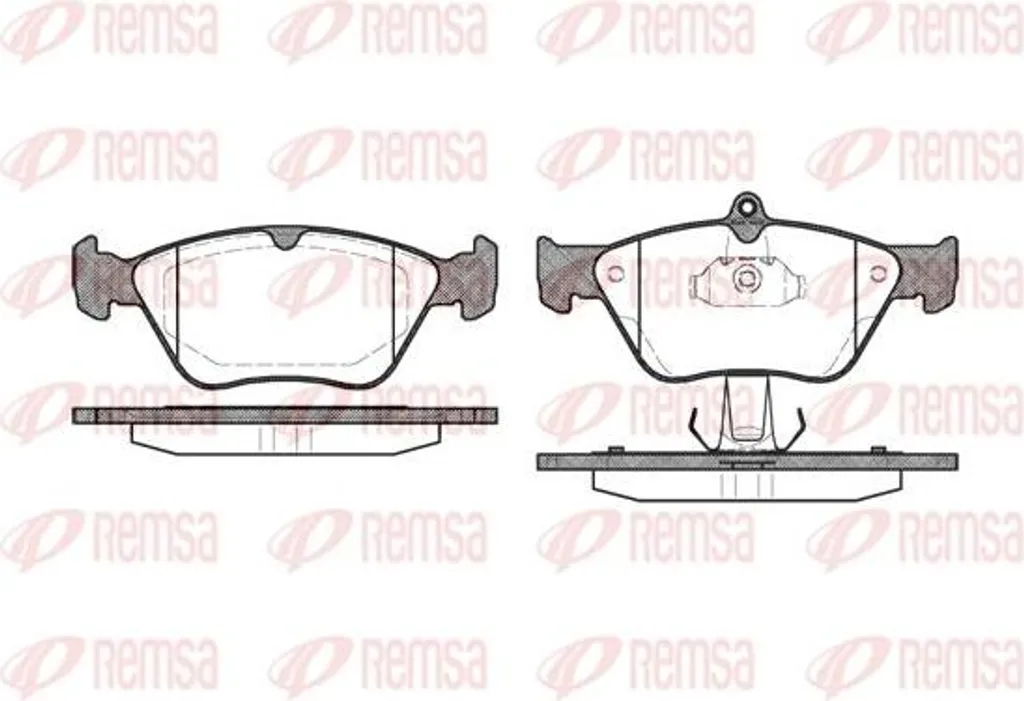 Plaquettes de frein haute résistance Remsa 0468.00 - Standard OE 1605003