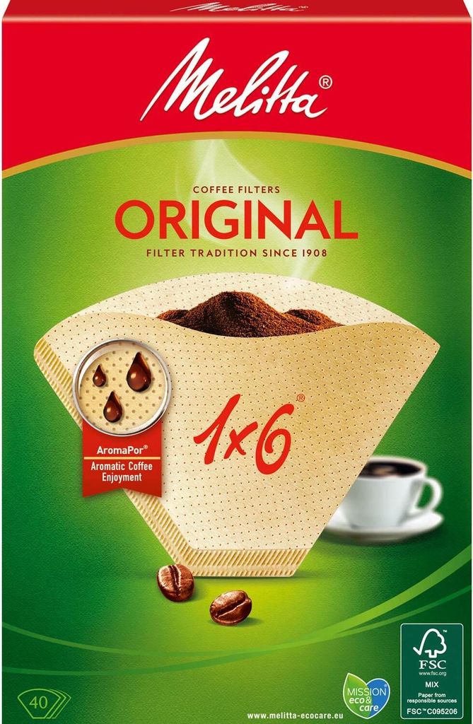 Kaffeefilter 1X6 40pack (Hinweis 8 dfp) Produktbild 