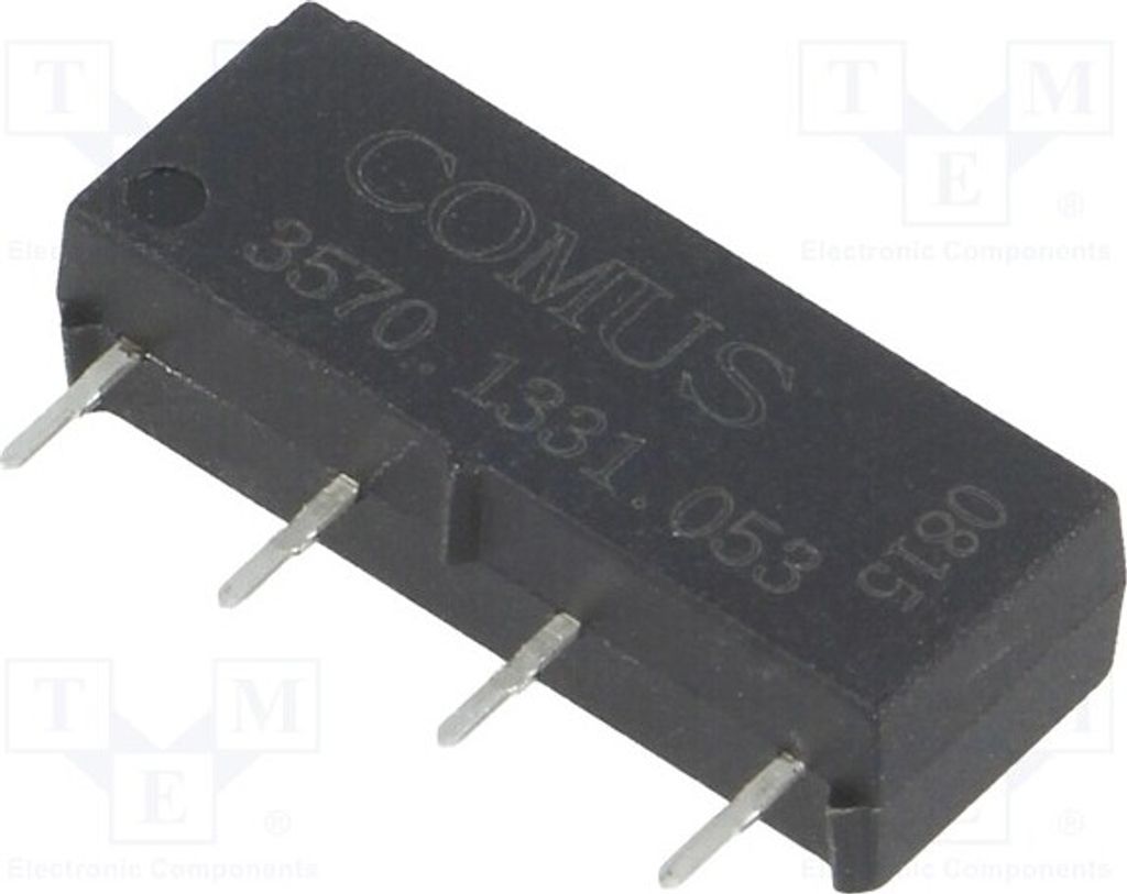 1x Relais: Reed max.150VDC 500mA 10W USpule : 5VDC THT 3570.1331.053 Elektromagn
