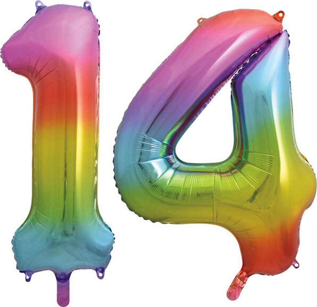 XXL Folienballon Zahl bunt Geburtstag Jubiläum Zahlenballon Riesenfolienballon Geburtstagsdeko