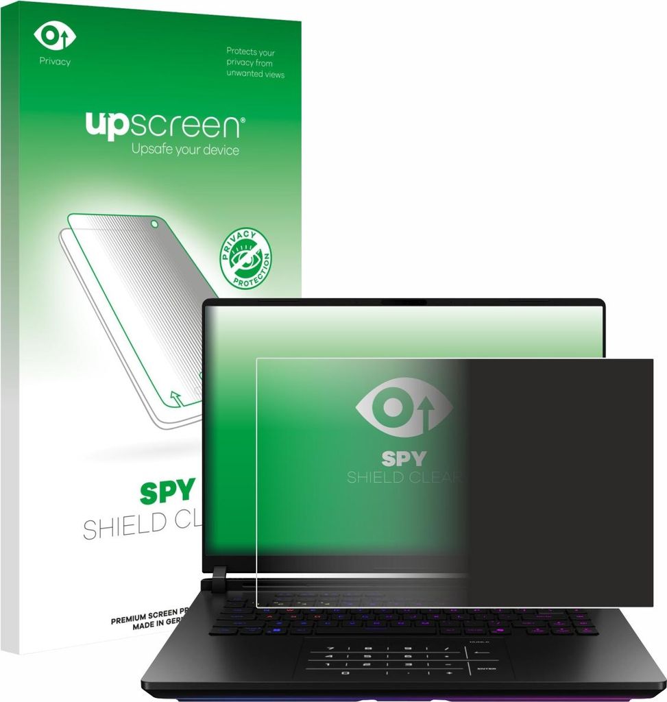 Für ASUS ROG Strix SCAR 18 2025 Sichtschutzfolie Schutzfolie upscreen Anti-Spy Privacy Sichtschutz Blickschutz Display Schutz Folie Blaulichtfilter