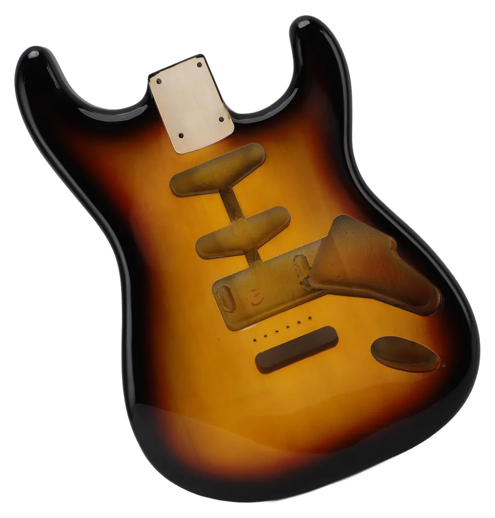 Corps guitare peuplier finition Sunburst 3 tons avec défonce type HSH - 7