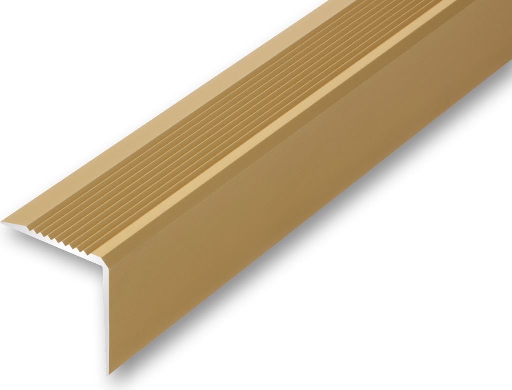 (18,76EUR/m) 53 x 53 x 900 mm Treppenwinkel goldfarben Produktbild 