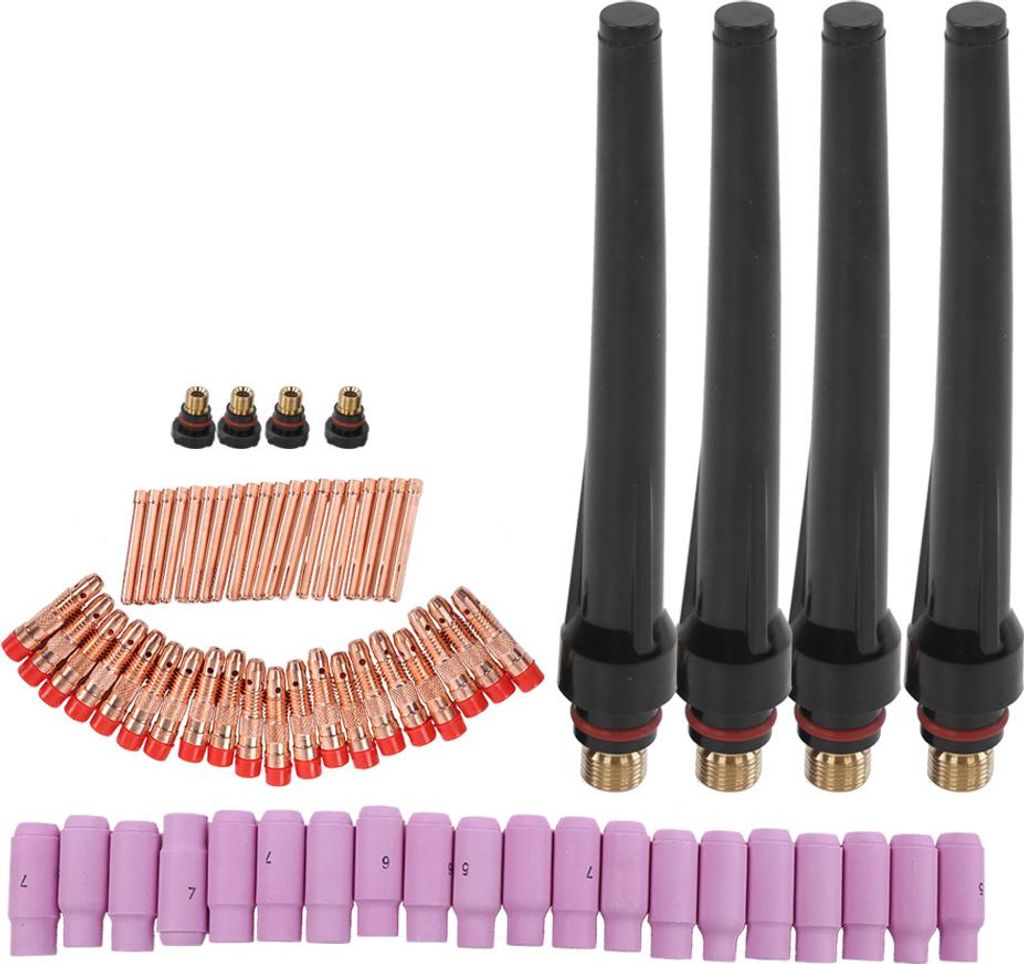 68pcs TIG Schweißschweißkit Gaslinse Rückseite Schweißdüsenzubehör WP -17/18/26