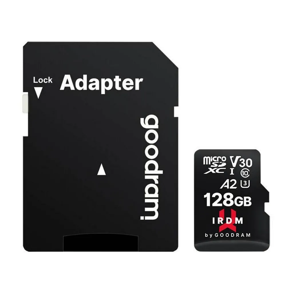 MicroSD 128 Go GOODRAM IRDM V30 U3, Vitesse de Lecture Rapide 100MB/s