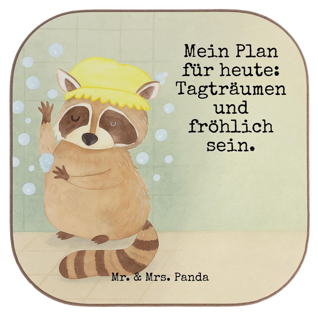 Mr. & Mrs. Panda Untersetzer für Gläser Waschbär Design - Weiß - Geschenk, Tassen, gläseruntersetzer, Tischuntersetzer, Tagträumen, Fröhlich...