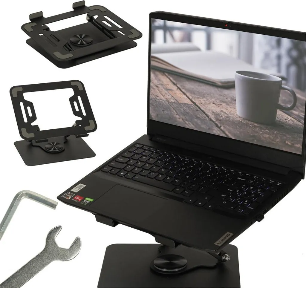 Support Ordinateur Portable pour Bureau Rotatif : Idéal pour Réunions