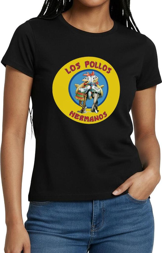 Spreadshirt Breaking Bad Los Pollos Hermanos Frauen T-Shirt, S, Schwarz
