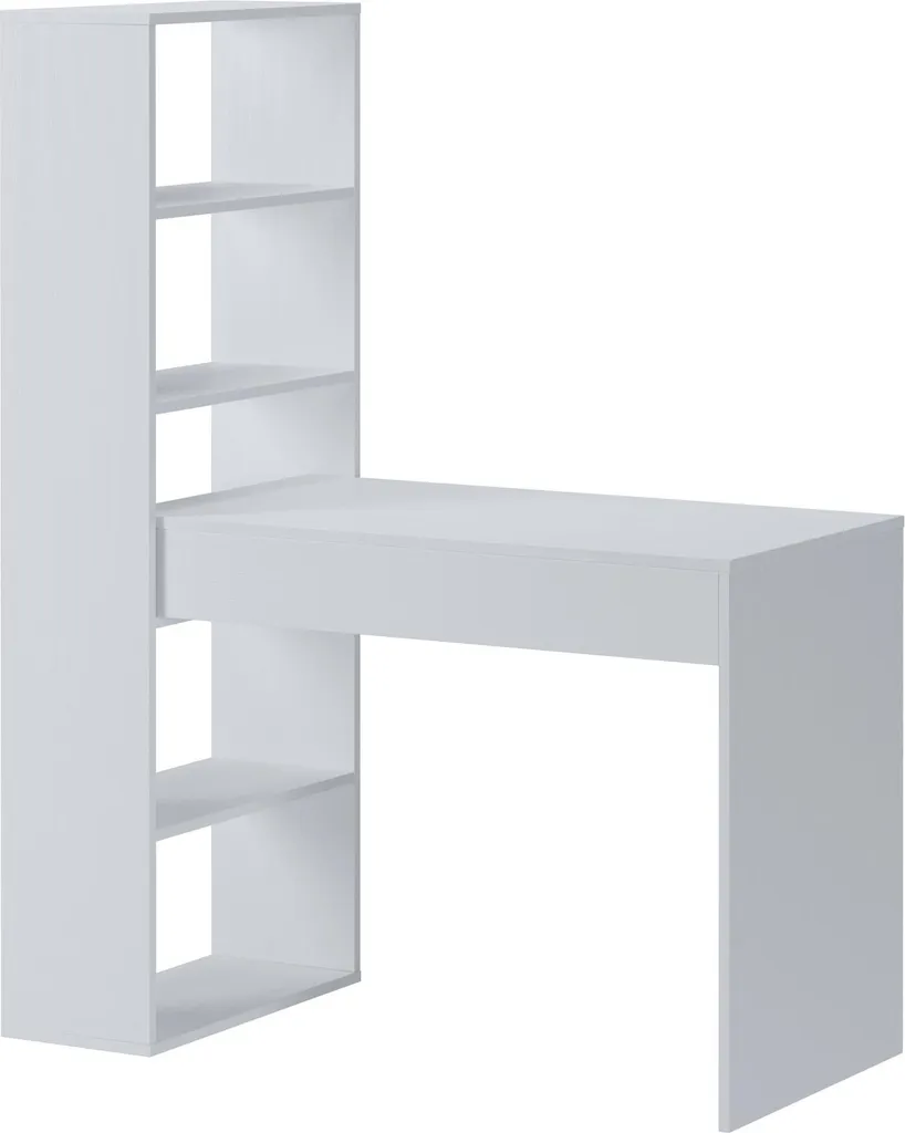 Scrivania Ufficio Dmora Cartura 120cm Bianco - Salvaspazio Modulabile