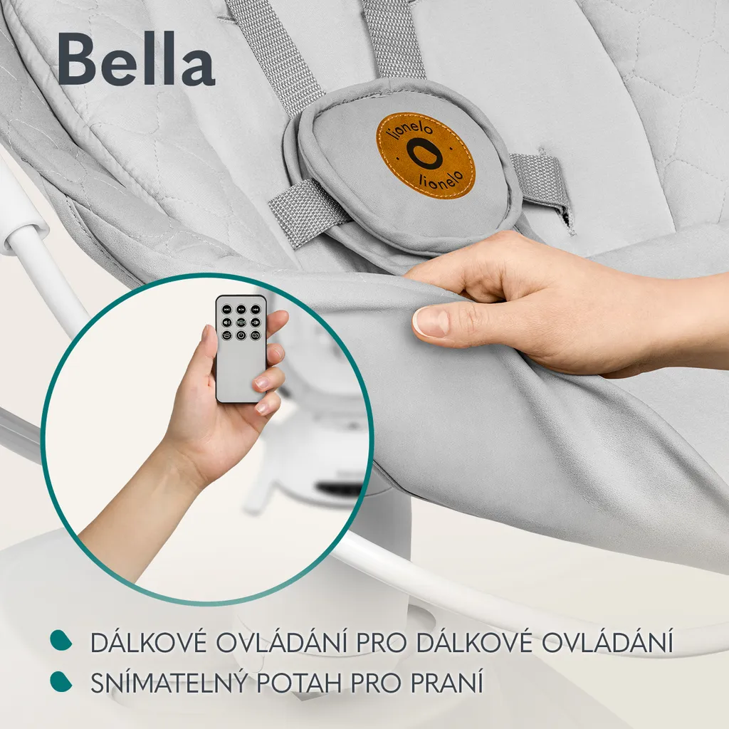 Endormir bébé avec la balancelle Lionelo Bella électrique et commande
