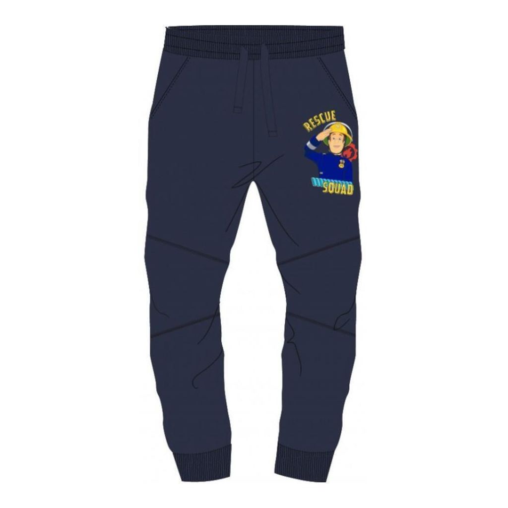 Feuerwehrmann Sam Hose mit Schriftzug und Logo, navy,128