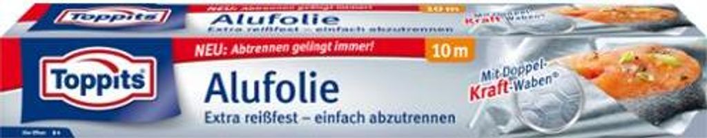 Toppits Kraft-Alufolie normalbreit im Abreißkarton 10m Produktbild 