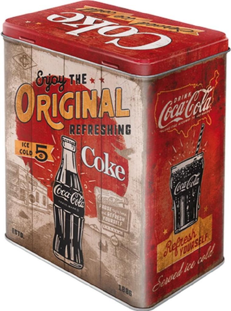 Metalowa Puszka L Coca-Cola Original Coke Zdjęcie produktu 