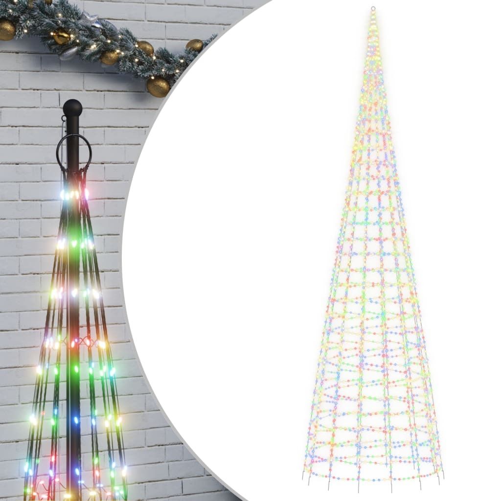 vidaXL Albero di Natale a LED per pennone 3000 LED Immagine del prodotto 