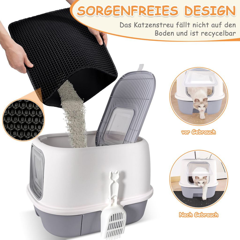 Freetoo Katzenklo, Katzentoilette mit ausziehbarer Schale, Produktbild 8