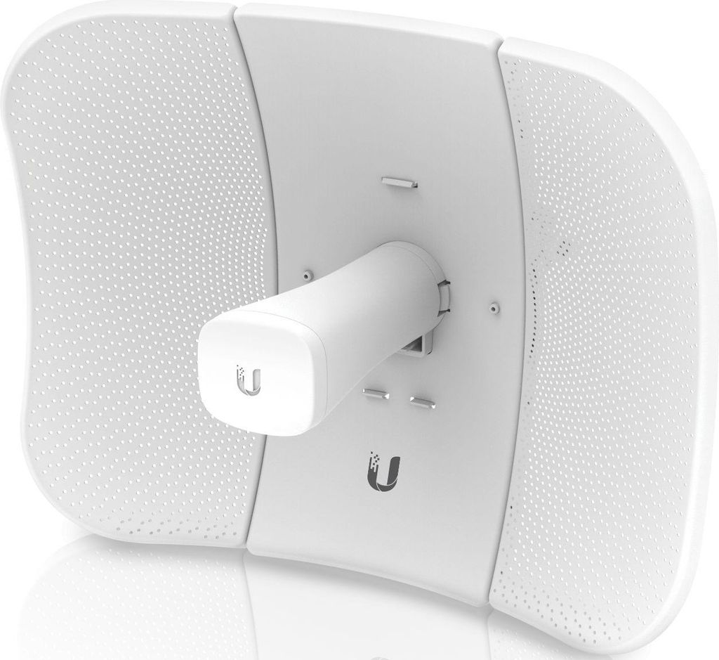 A white wireless bridge device is shown against a white background.
