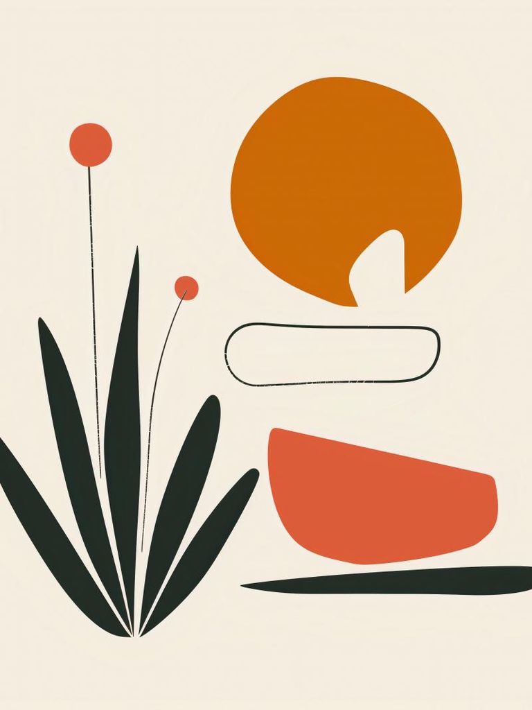 Plakat 75x100cm Abstraktes Zen