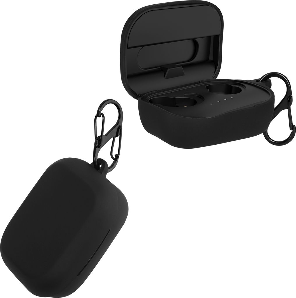 kwmobile Hülle kompatibel mit Skullcandy Grind Fuel True Wireless Hülle - Kopfhörer Case - TPU Silikon Cover - Schutzhülle in Schwarz
