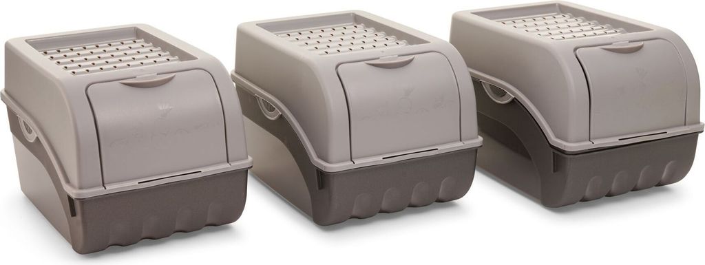 Novaliv Gemüseboxen Kartoffelboxen Vorratsbehälter 3,5l bis 9l (Grau, 3X 5l)