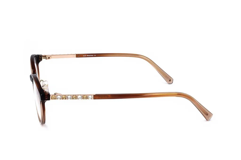 Swarovski SK5407-D 050 Occhiali da Vista Donna 49mm Montatura Marrone - 4