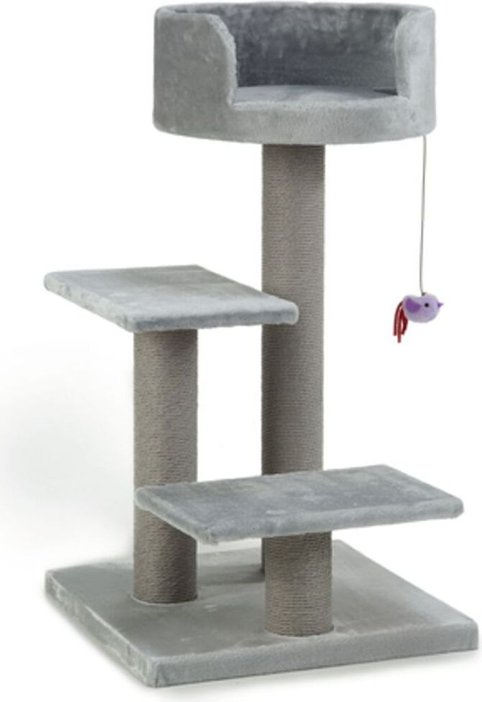 Beeztees Figo Kratzbaum - grau - 50x50x92 cm