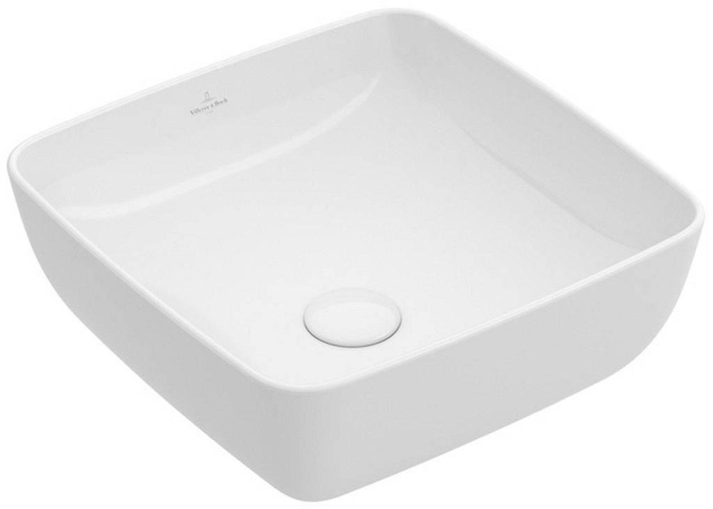 Villeroy & Boch Artis Aufsatzwaschbecken, quadrat, ohne Überlauf, 410x410mm, 417841RW