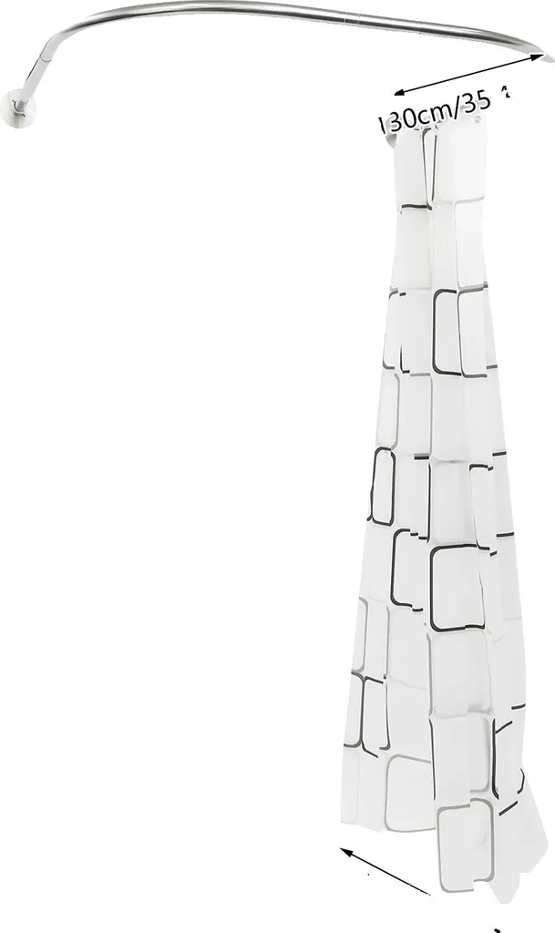 Barre de douche télescopique blanche sans perçage pour salle de bain